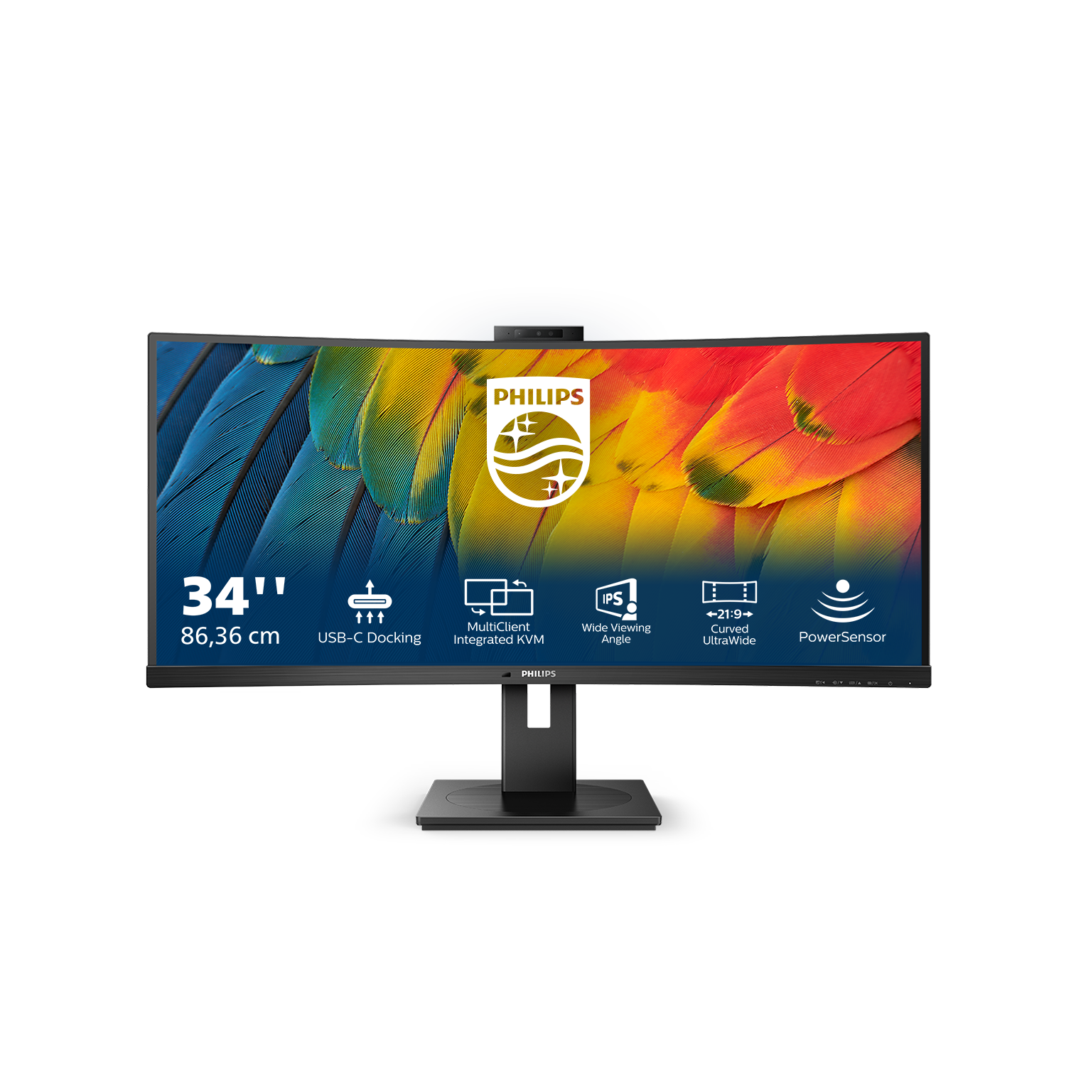 Monitorius PHILIPS 34B1U5600CH/00 34inch LCD Monitor VGA HDMI DP