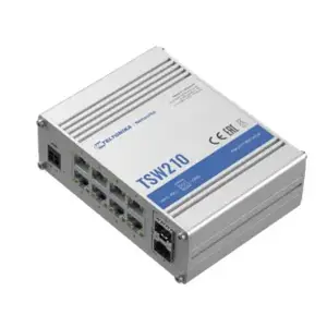 "Teltonika" komutatorius TSW210 Ne, nevaldomas, montuojamas ant sienos, 1 Gbps (RJ-45) prievadų kie…