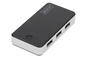DIGITUS 40x USB3.0 šakotuvas 4 prievadai 4xUSB A/F su papildomu maitinimo šaltiniu 5 V 3,5 A ir 1,2…
