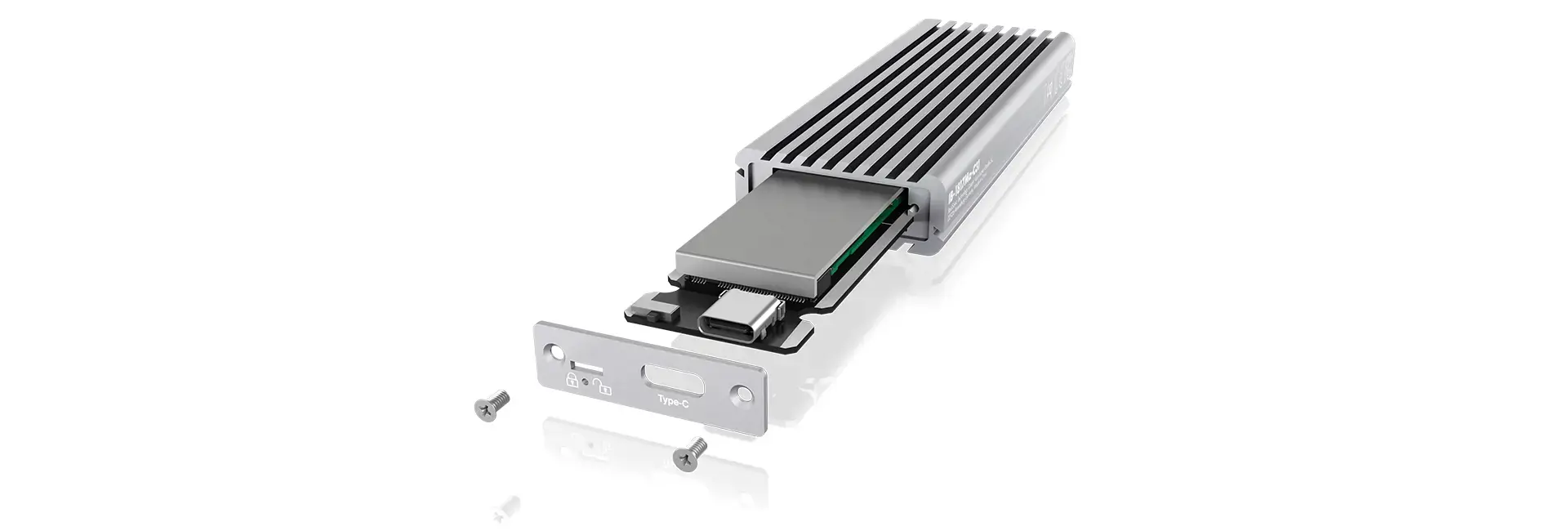 ICYBOX IB-1817Ma-C31 "IcyBox" išorinis korpusas M.2 NVMe SSD, USB 3.1 Type-C, sidabrinės spalvos