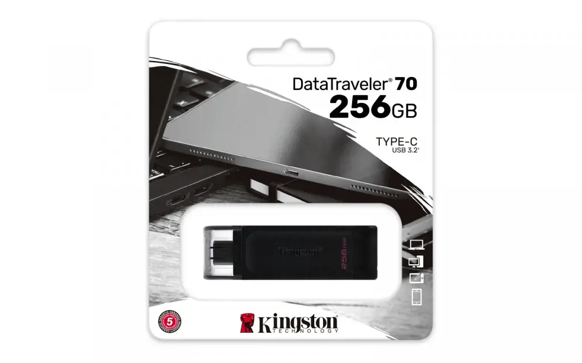 KINGSTON 256GB "DataTraveler 70" USB-C 3.2 Gen 1