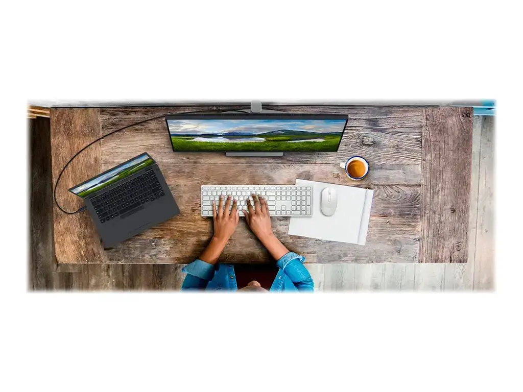 "Dell" klaviatūra ir pelė KM5221W Pro belaidė, RU, 2,4 GHz, balta