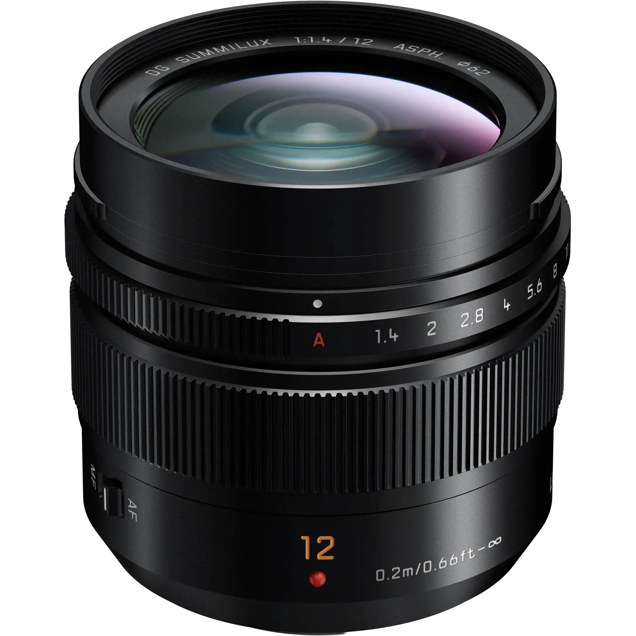Panasonic Leica DG Summilux 12mm f/1.4 ASPH. lens, black