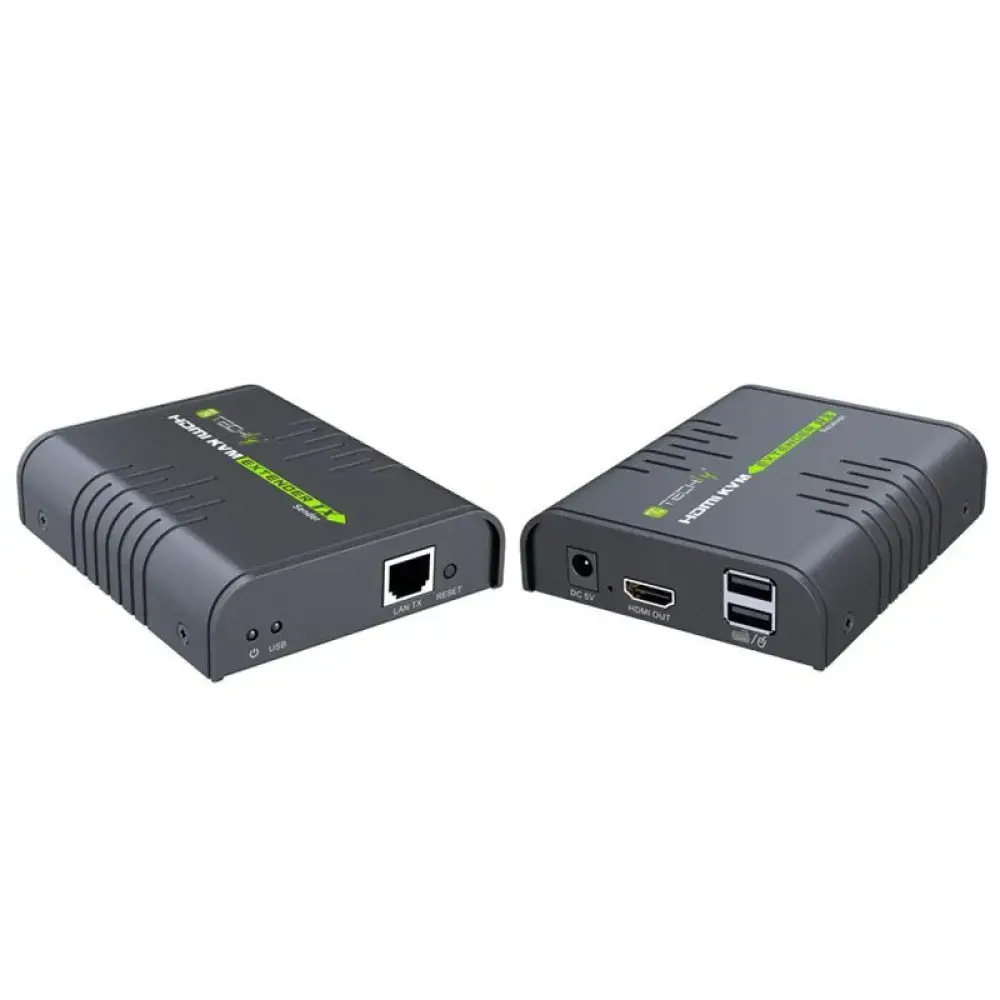 TECHLY 028214 Techly HDMI KVM ilgintuvas su USB (pelė, klaviatūra) iki 120 m Cat5/5e/6 kabeliu
