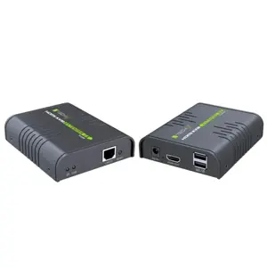 TECHLY 028214 Techly HDMI KVM ilgintuvas su USB (pelė, klaviatūra) iki 120 m Cat5/5e/6 kabeliu
