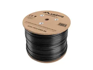 LANBERG LCU6-21CU-0305-BK Lanberg UTP daugiasluoksnis kabelis CU OUTDOOR, kat. 6, 305 m, juodas