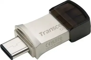 TRANSCEND 128GB USB3.0 Pen Drive OTG Type A&C Silver