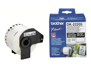 BROTHER DK22205 Endlosetiketten popierius weiss, skirtas QL550 QL500 62mm x 30.48
