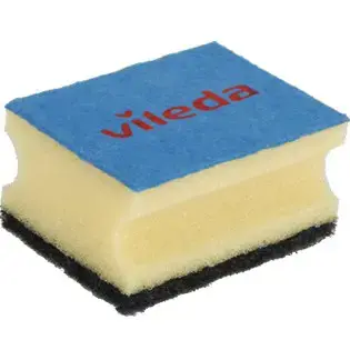 "Vileda" 138203 kempinėlė Stačiakampio formos pluoštas Juoda, mėlyna, geltona 3 vnt.