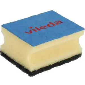 "Vileda" 138203 kempinėlė Stačiakampio formos pluoštas Juoda, mėlyna, geltona 3 vnt.