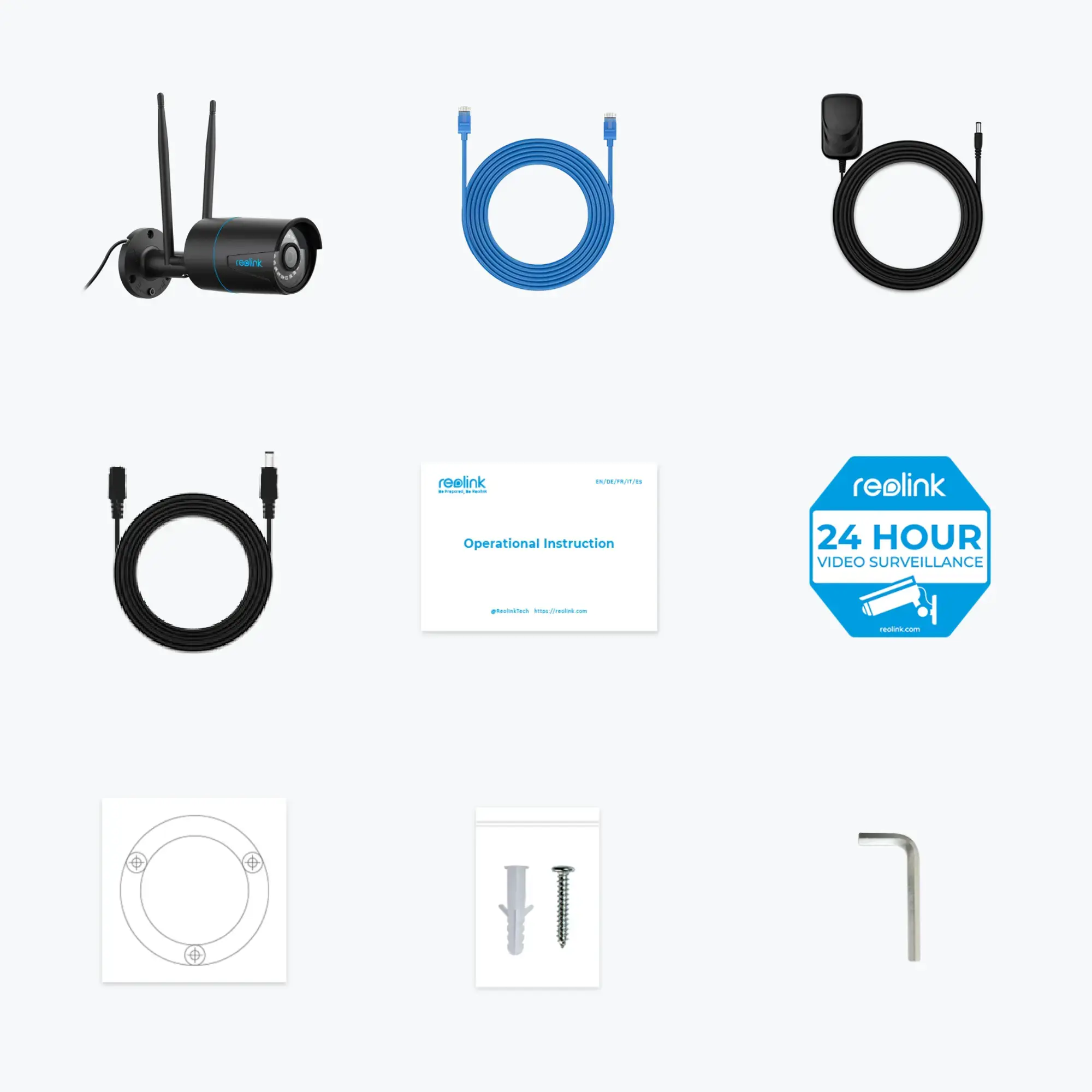 Reolink W320-B - 5MP Outdoor Security Camera, 2.4/5 GHz Wi-Fi, Person/Vehicle/Animal Detection, 100ft Night Vision, IP security camera, Outdoor, Wired & Wireless, Google Assistant, External, Wall