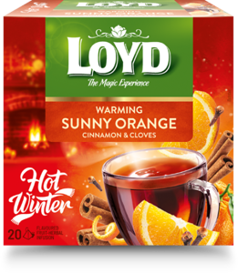 Žolelių ir vaisių arbata LOYD, apelsinų cinamono ir gvazdikėlių skonio, 20 x 2g