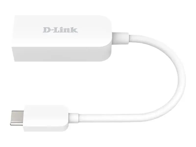 D-Link USB-C ir 2,5G Ethernet adapteris DUB-E250, laidinis, USB Type-C, Ethernet, 2500 Mbps, baltas