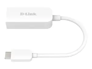 D-Link USB-C ir 2,5G Ethernet adapteris DUB-E250, laidinis, USB Type-C, Ethernet, 2500 Mbps, baltas