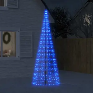 Kalėdų eglutė ant vėliavos stiebo, 300cm, 550 mėlynų LED