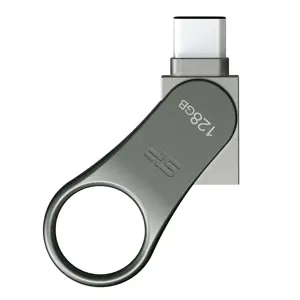"Silicon Power Mobile C80", 128 GB, A tipo USB / C tipo USB, 3.2 Gen 1 (3.1 Gen 1), pasukamas, 8 g, titano spalvos