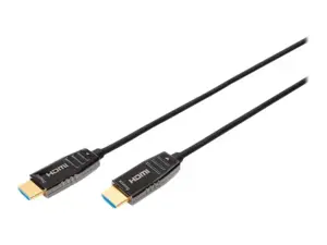 ASSMANN HDMI AOC hibridinio pluošto jungiamasis kabelis A tipo M/M 10 m UHD 8K60Hz CE aukso spalvos bl