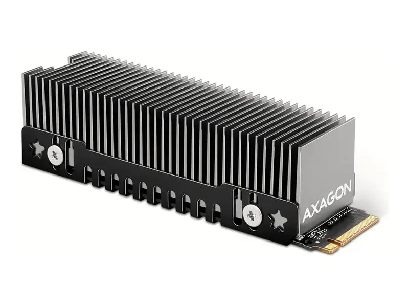 AXAGON CLR-M2XT passive - M.2 SSD, 80mm SSD, ALU body, silicone thermal pads, height 20mm