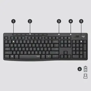 "LOGITECH MK295 Silent Wireless Combo" - GRAPHITE - JAV - INTNL