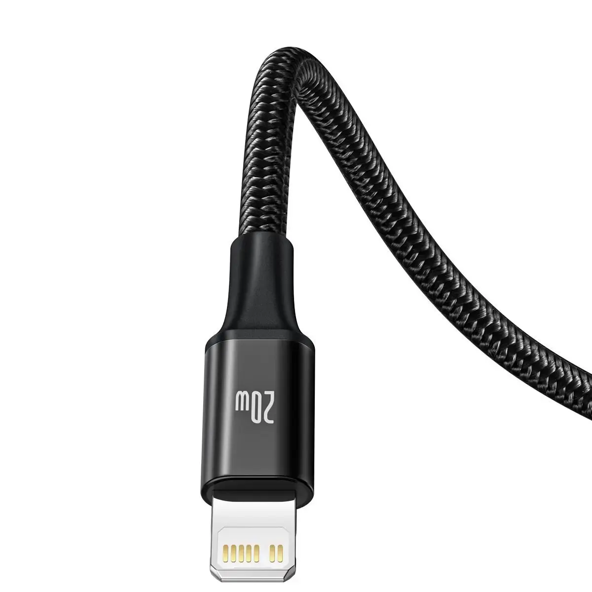 "Baseus Rapid" serijos "3-in-1" USB-C kabelis M+L+T 20W 1,5 m juodas (juodas)