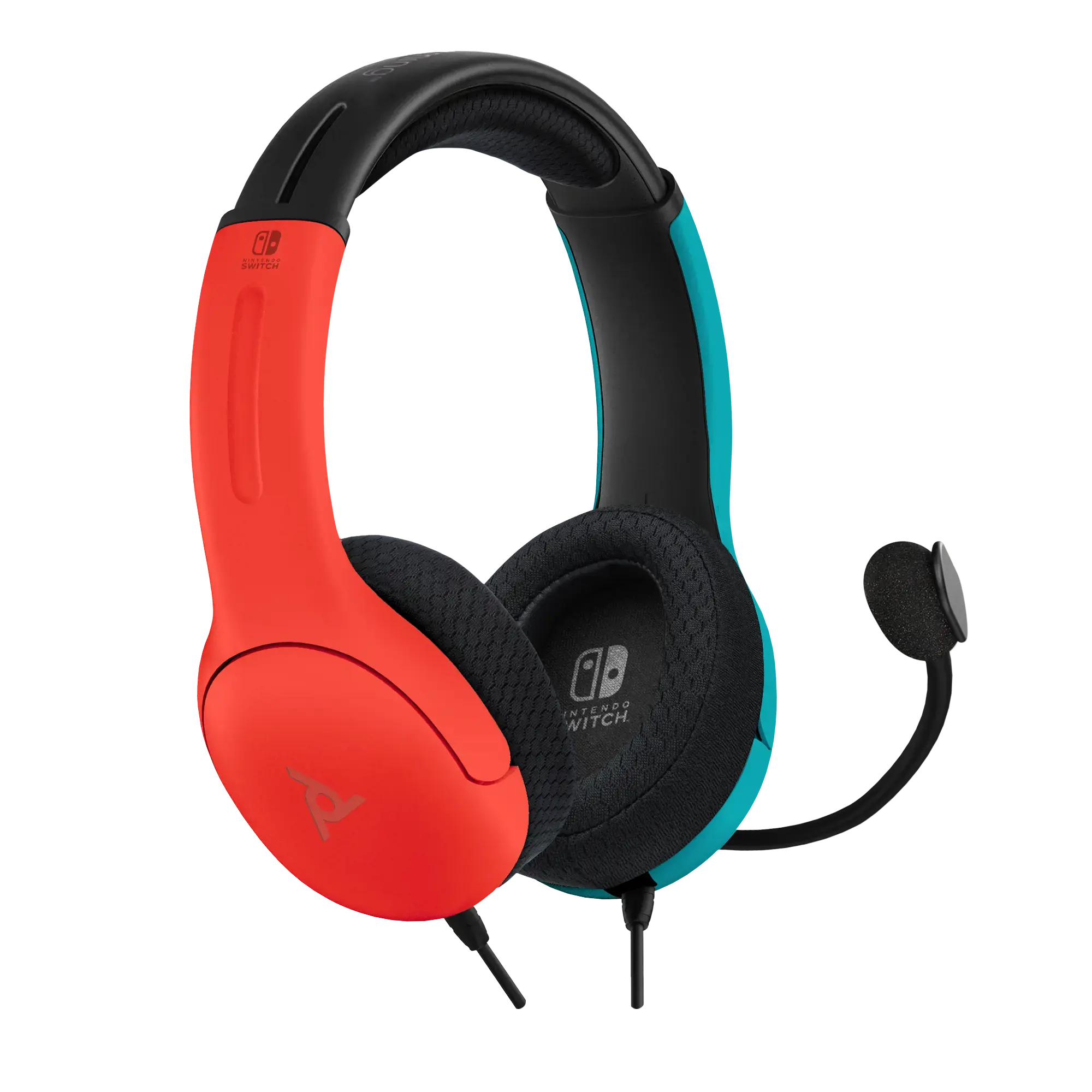 PDP Officially Licensed LVL 40 stereo headset (Switch and Switch Lite compatible), Wired, Gaming, 200 g, Headset, Black, Blue, Red