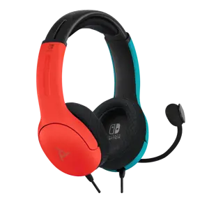 PDP Officially Licensed LVL 40 stereo headset (Switch and Switch Lite compatible), Wired, Gaming, 200 g, Headset, Black, Blue, Red