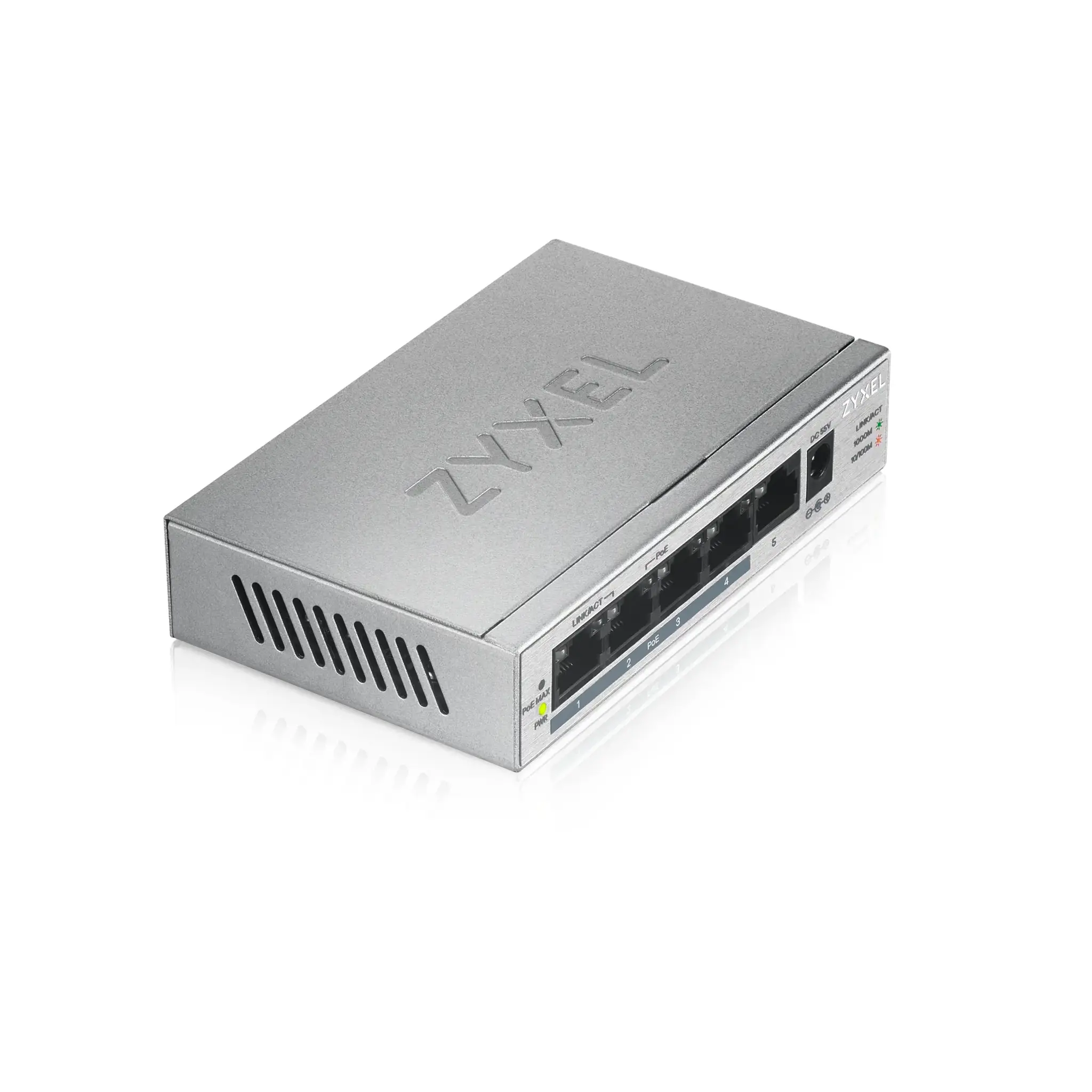 Zyxel GS1005HP, nevaldomas, Gigabit Ethernet (10/100/1000), dvipusis duomenų perdavimas, maitinimas per Ethernet (PoE)
