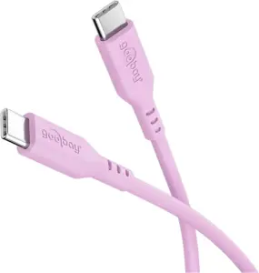 Goobay USB-C Silicone Cable, 1.5 m, Pink | Goobay