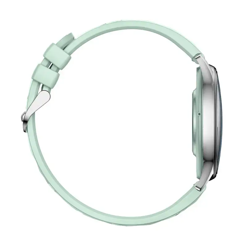 COLMI L28 Smart Watch (Silver-green + green leather strap)