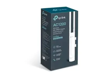 TP-Link AC1200 belaidis MU-MIMO gigabitinis vidinis/vidinis prieigos taškas, 867 Mbit/s, 300 Mbit/s, 867 Mbit/s, 10,100,1000 Mbit/s, 2,4-5 GHz, IEEE 802.11a, IEEE 802.11ac, IEEE 802.11b, IEEE 802.11g, IEEE 802.11n, IEEE 802.3, IEEE 802.3ab,...