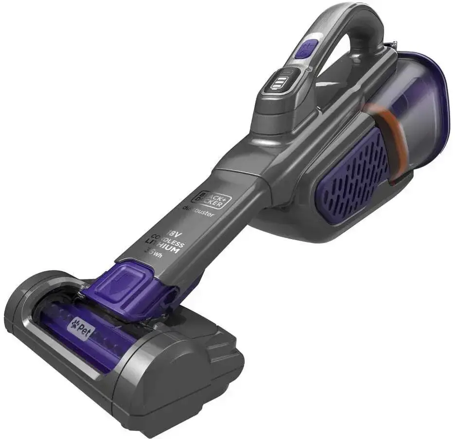 "Black & Decker" BHHV520BFP rankinis dulkių siurblys Juoda, violetinė