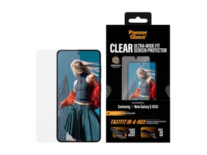 PanzerGlass Screen Protector Samsung New Galaxy S26 | Ultra-Wide Fit w. FASTFIT IN-A-BOX | PanzerGl…
