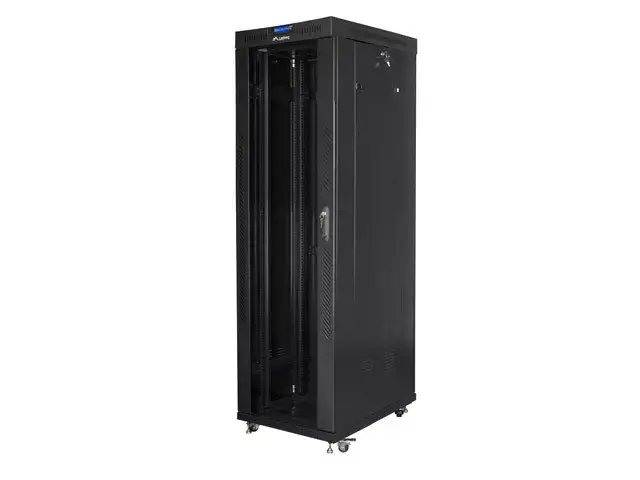 LANBERG 19 colių laisvai pastatoma 42U/600x1000 su stiklinėmis durelėmis LCD LCD savarankiškai surenkama plokščia pakuotė juoda