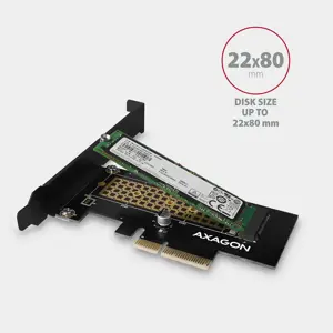 AXAGON PCEM2-N PCI-E 3.0 4x - M.2 SSD NVMe, iki 80 mm SSD