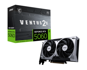 Vaizdo plokštė MSI GeForce RTX 5060 8 GB, GDDR7, RTX 5060 8G VENTUS 2X OC