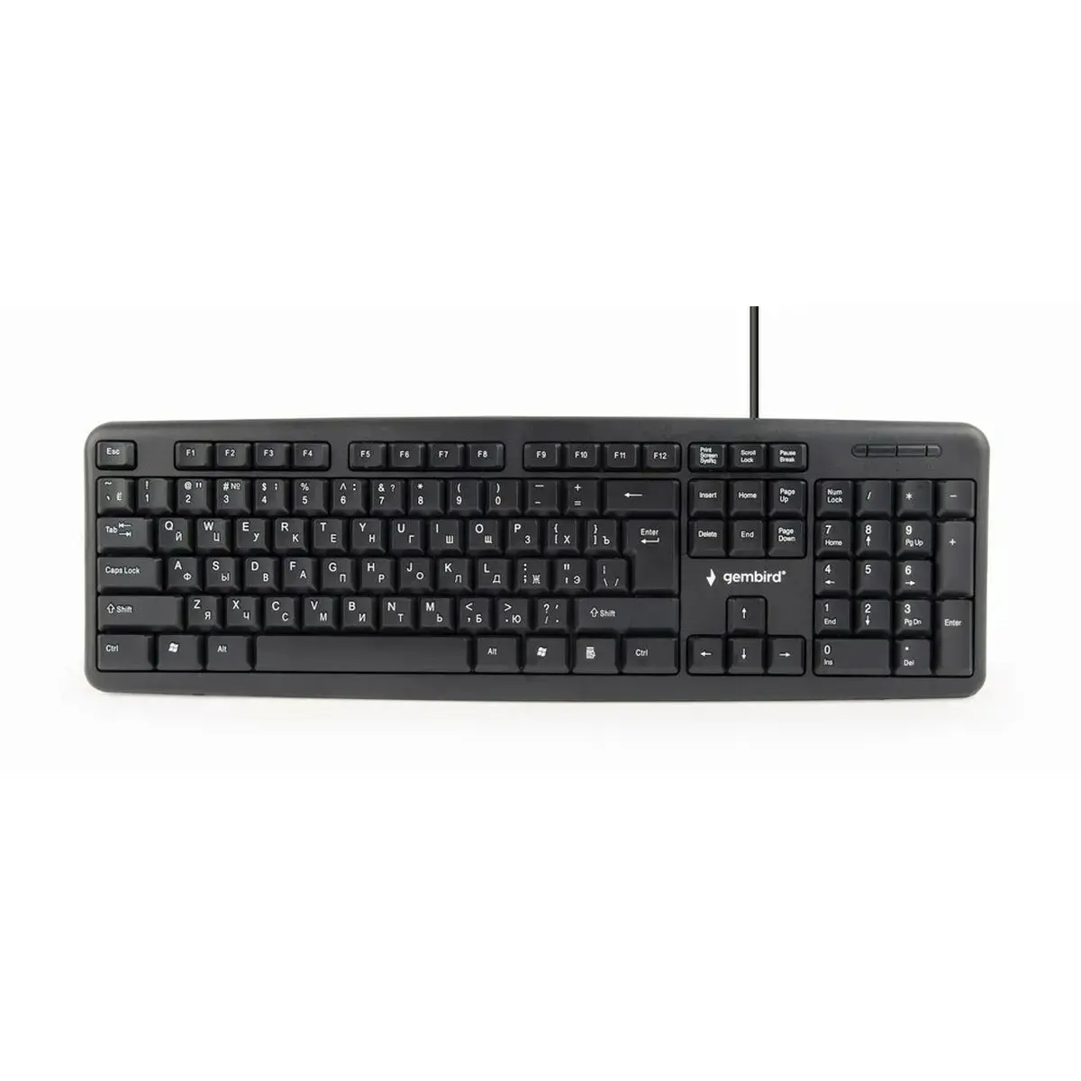 GEMBIRD KB-U-103-RU Klaviatūra Gembird KB-U-103, USB 1,4 m, standartinio dydžio, RU išdėstymo