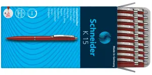 Automatinis tušinukas SCHNEIDER K15, 0,7 mm., raudona.