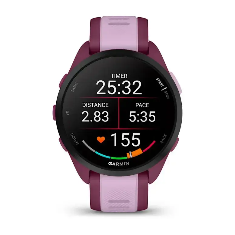 Išmanieji laikrodžiai "Garmin Forerunner 165 Music", uogų spalvos