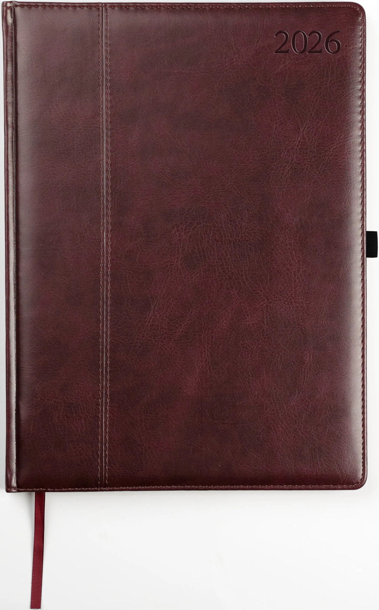 Kalendorius AMBASSADOR BLACK EDITION 2026, PU, A4, tamsiai ruda (Baltic)