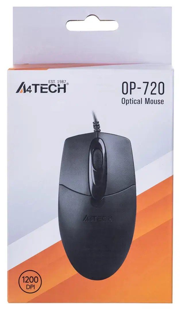 A4-TECH A4TMYS43754 Pelė A4-Tech OP-720 Black , USB