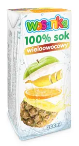 Sultys WOSANKA, multivitaminų skonio, 100%, 0,2l