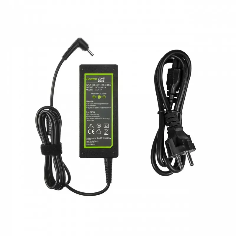 GREENCELL AD41P maitinimo šaltinio įkroviklis Green Cell PRO 19V 3.42A 65W, skirtas Asus F553 F553M F553MA R54