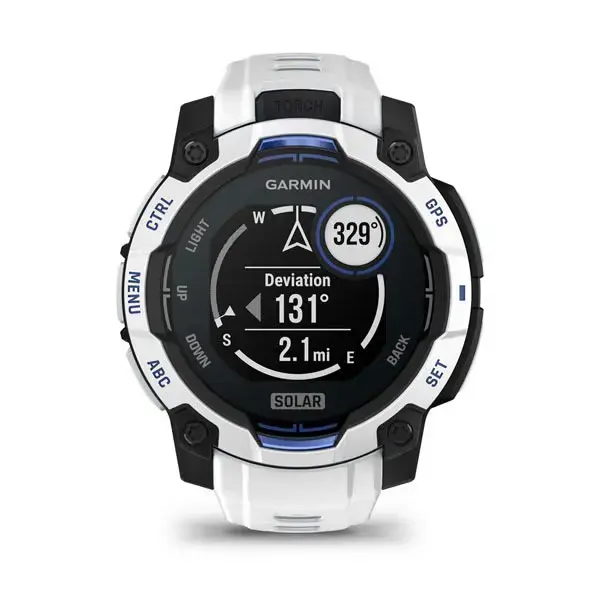 Garmin Instinct 3 Solar watch, 45mm, white