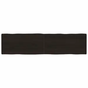 Stalviršis, tamsiai ruda, 200x50x(2-6) cm, medienos masyvas