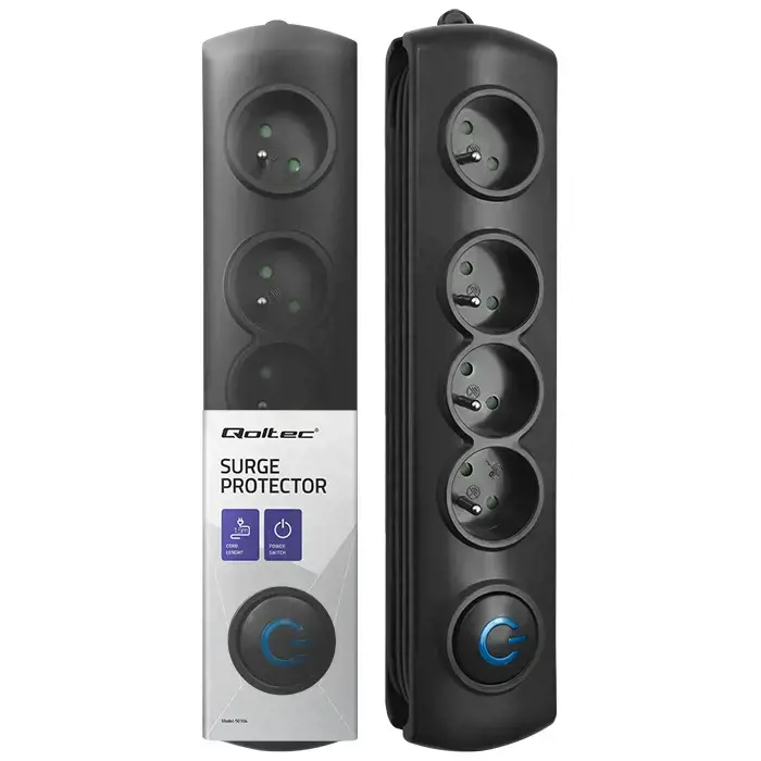 QOLTEC 50104 Apsauga nuo viršįtampių Qoltec 4 maitinimo lizdai 1,5 m