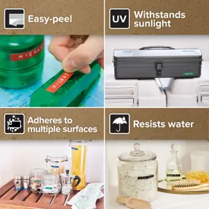 DYMO Omega Embossing Label Maker | Small Label Maker with Turn-Click Wheel and Ergonomic Design | For HomeDIY & Crafting (£/€ÄÖ & Ü), Direct thermal, Blue