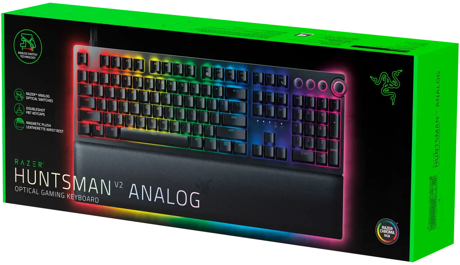 "Razer Huntsman V2", optinė žaidimų klaviatūra, RGB LED apšvietimas, šiaurietiška, juoda, laidinė
