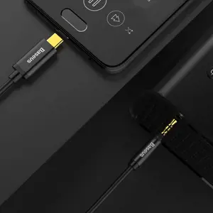 Baseus Yiven Garso kabelis USB-C - mini jack 3,5 mm, 1,2 m (juodas) (juodas)