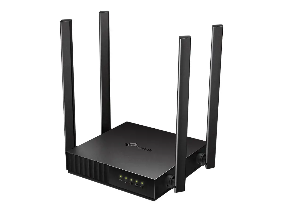 TP-Link Archer C54, "Wi-Fi 5" (802.11ac), dviejų dažnių (2,4 GHz / 5 GHz), Ethernet LAN, 4G, juodas, stalinis maršrutizatorius