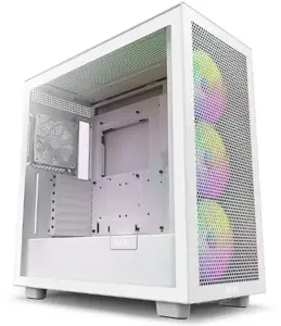 Case NZXT H7 Flow RGB MidiTower ATX EATX MicroATX MiniITX Colour White CM-H72FW-R1
